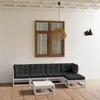 Image de Salon de jardin modulable Vidaxl 6 personnes gris bois massif 70.0 x 70 x 30 cm 6 pieces
