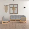Image de vidaXL 5-delige Loungeset met kussens massief grenenhout3076624