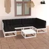 Image de Salon de jardin modulable Vidaxl bois massif gris 7 pieces 70.0 x 70 x 30 7 personnes