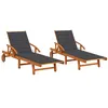 Image de vidaXL Chaises longues lot de 2 avec coussins Bois d'acacia solide3077330