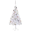 Image de vidaXL Arbre de Noël Artificiel Pré-éclairé/Boules, Sapin de Noël avec LED, Décoration de Vacances, Ornement de Fête Intérieur Extérieur, 120 cm 230 Branches