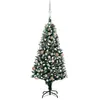 Image de vidaXL Arbre de Noël Artificiel Pré-éclairé/Boules Pommes de Pin, Sapin de Noël avec LED, Décoration de Vacances, Ornement de Fête Intérieur Extérieur, 180cm