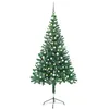 Image de vidaXL Arbre de Noël Artificiel Pré-éclairé/Boules, Sapin de Noël avec LED, Décoration de Vacances, Ornement de Fête Intérieur Extérieur, 150 cm 380 Branches