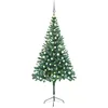 Image de vidaXL Arbre de Noël Artificiel Pré-éclairé/Boules, Sapin de Noël avec LED, Décoration de Vacances, Ornement de Fête Intérieur Extérieur, 180 cm 564 Branches