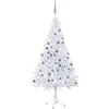 Image de vidaXL Arbre de Noël Artificiel Pré-éclairé/Boules, Sapin de Noël avec LED, Décoration de Vacances, Ornement de Fête Intérieur Extérieur, 180 cm 620 Branches
