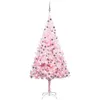 Image de vidaXL Arbre de Noël Artificiel avec LED et Boules Sapin de Noël Décoration de Noël Jardin Patio Arrière-cour Extérieur Rose 3077672