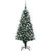 Image de vidaXL Arbre de Noël Artificiel Pré-éclairé/Boules Pommes de Pin, Sapin de Noël avec LED, Décoration de Vacances, Ornement de Fête Intérieur Extérieur, 180cm