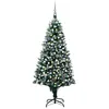 Image de vidaXL Arbre de Noël Artificiel Pré-éclairé/Boules Pommes de Pin, Sapin de Noël avec LED, Décoration de Vacances, Ornement de Fête Intérieur Extérieur, 210cm