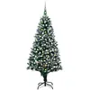 Image de vidaXL Arbre de Noël artificiel pré-éclairé/boules pommes de pin 240cm