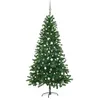 Image de vidaXL Arbre de Noël Artificiel Pré-éclairé et Boules, Sapin de Noël avec LED, Décoration de Vacances, Ornement de Fête Intérieur Extérieur, 180 cm Vert
