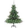 Image de Sapin de Noël artificiel Nordmann avec LED et boules Vert 210cm