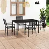Image de Mobilier de salle à manger d extérieur 5 pcs Acier