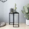 Image de Tables d appoint 2 pcs Noir Acier