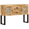 Image de vidaXL Bois de Manguier Brut Buffet Armoire Latérale Meuble de Rangement Armoire de Rangement Salle de Séjour Maison Intérieur 110x30x74 cm