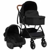 Image de Poussette pour bébé 3 en 1 Anthracite et noir Acier