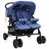 Image de vidaXL Poussette à Deux Places Landau Pliable de Vayage Poussette de Voyage pour Tout-petit Extérieur Protection contre 10344