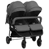 Image de vidaXL Poussette à Deux Places Landau Pliable de Vayage Poussette de Voyage Tout-petit Extérieur Protection contre Rayons UV 10360