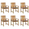 Image de Lot de 6 chaise Vidaxl polyester 92 cm marron