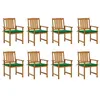 Image de Lot de 8 chaise vidaxl en acacia empilable non pliable H. 92 cm exterieur bois