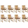 Image de Lot de 8 chaise Vidaxl polyester 92 cm marron