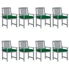 Image de Lot de 8 chaise Vidaxl exterieur H. 92 cm vert en acacia