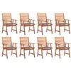 Image de Lot de 8 chaise vidaxl polyester 92 cm gris
