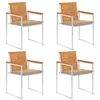 Image de vidaXL Lot de 4 Chaises de Jardin avec Coussins, Sièges de Terrasse, Chaises de Salle à Manger, Meubles de Patio Extérieur, 3078473