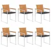 Image de vidaXL Lot de 6 Chaises de Jardin avec Coussins, Sièges de Terrasse, Chaises de Salle à Manger, Meubles de Patio Extérieur, 3078497