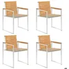 Image de vidaXL Lot de 4 Chaises de Jardin avec Coussins, Sièges de Terrasse, Chaises de Salle à Manger, Meubles de Patio Extérieur, 3078557