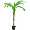 Image de Vidaxl Arbre Bananier Artificiel Avec Pot, 180 Cm, Vert