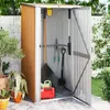 Image de vidaXL Abri de Jardin Hangar de Stockage Abri de Rangement Remise à Outils Maison de Rangement Extérieur Marron 150902
