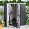 Image de vidaXL Abri de Jardin Hangar de Stockage Abri de Rangement Remise à Outils d'Extérieur Anthracite 180,5x97x209,5cm Acier 150905