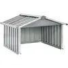 Image de Garage pour tondeuse à gazon 92 x 97 x 63 cm Acier galvanisé Gris