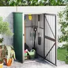 Image de vidaXL Abri à outils de jardin vert 88x89x161 cm acier galvanisé, remise à outils de jardin, abri à outils de jardin, 316205