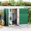 Image de vidaXL Abri à Outils de Jardin Remise de Stockage Organisateur d'Outils Cabane de Rangement Extérieur Vert 225x89x161 cm 316213
