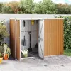 Image de vidaXL Abri à Outils de Jardin Remise de Stockage Organisateur d'Outils Cabane de Rangement Extérieur Marron 225x89x161 cm 316216