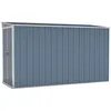 Image de vidaXL Abri de jardin mural Gris 118 x 288 x 178 cm Acier galvanisé