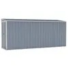 Image de vidaXL Abri de jardin mural Gris 118 x 382 x 178 cm Acier galvanisé