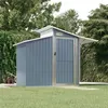 Image de vidaXL Abri de jardin Gris 270x130x208,5 cm Acier galvanisé 316243
