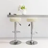 Image de vidaXL Tabourets de bar lot de 2 crème tissu332973