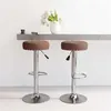 Image de vidaXL Tabourets de bar lot de 2 marron tissu332974
