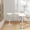 Image de vidaXL Tabourets de bar lot de 2 crème similicuir333101