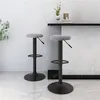 Image de vidaXL Tabourets de bar lot de 2 gris clair velours333143