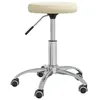 Image de vidaXL Chaise pivotante de bureau, Crème Velours.