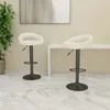 Image de Tabourets de bar lot de 2 crème velours