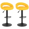 Image de vidaXL Tabourets de bar 2 pcs Jaune moutarde Velours