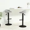Image de Tabourets de bar lot de 2 gris clair velours