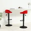 Image de Tabourets de bar lot de 2 rouge bordeaux velours