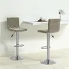 Image de Tabourets de bar lot de 2 gris clair velours