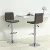 Image de Tabourets de bar lot de 2 gris foncé velours